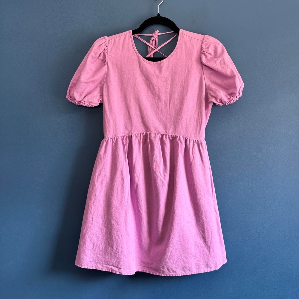 Sunday Best Mini Dress Women's Size XS Purple Lace Up Twee Pastel Coquette Girl